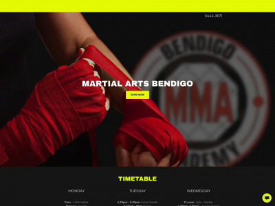 martialartsbendigo.com.au snapshot