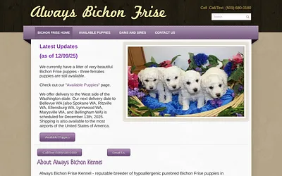 www.alwaysbichonfrise.com snapshot