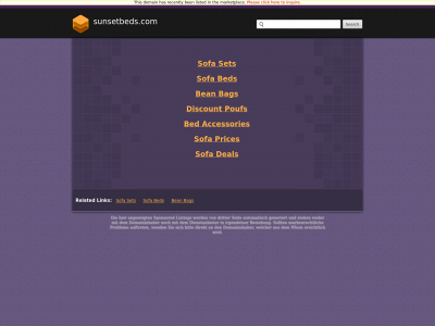 sunsetbeds.com snapshot