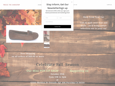www.trecceshoestop.com snapshot