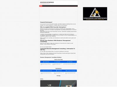 vencedorenterprises.com snapshot