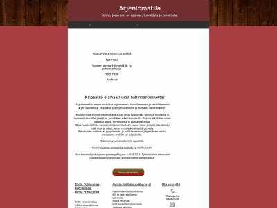 arjenlomatila.fi snapshot