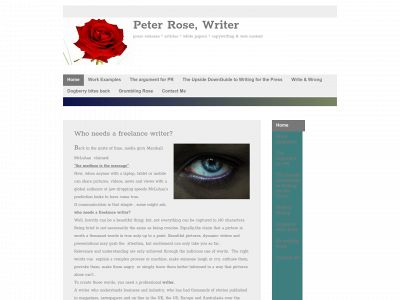 peter-rose-writer.co.uk snapshot