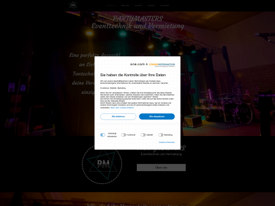 partymasters.net snapshot