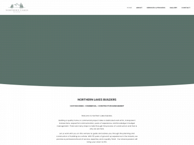 northernlakesbuilders.com snapshot