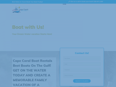 capefamilyboatrental.com snapshot
