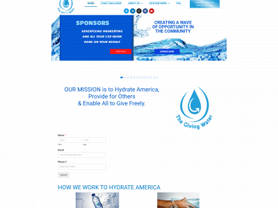 thegivingwater.org snapshot