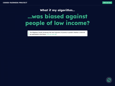 codedfairnessproject.com snapshot