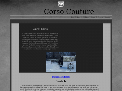 corsocouture.com snapshot