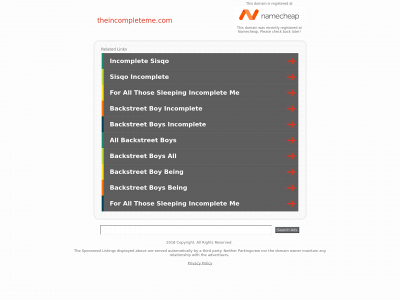 theincompleteme.com snapshot