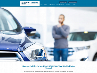 hauryscollision.com snapshot