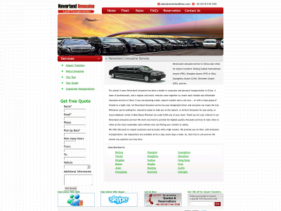 neverlandlimo.com snapshot