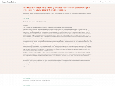 stuartfoundation.org snapshot