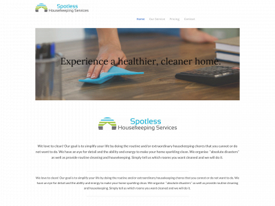 www.spotlesshousekeepingservices.co.uk snapshot