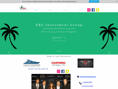 ercinvestmentgroup.com snapshot