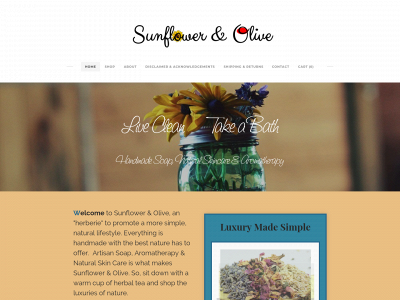 www.sunflowerandolive.com snapshot