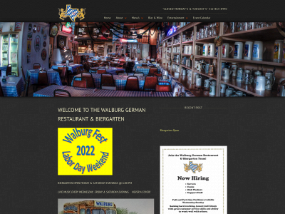 walburgrestaurant.net snapshot
