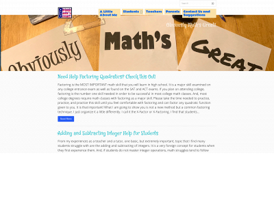 obviouslymathsgreat.com snapshot