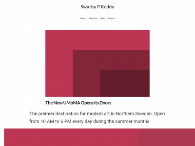 swathypreddy.com snapshot
