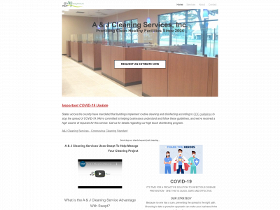 www.ajcleaning.net snapshot
