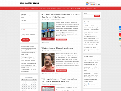 indianbroadcastnetwork.com snapshot