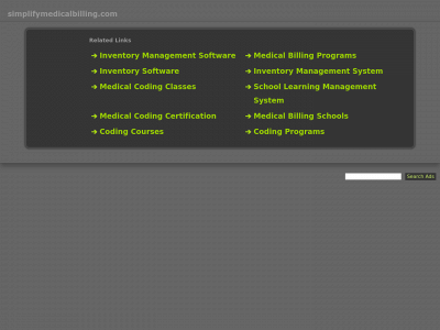 simplifymedicalbilling.com snapshot