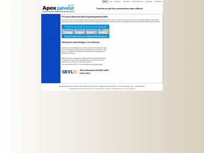 apexpalvelut.fi snapshot