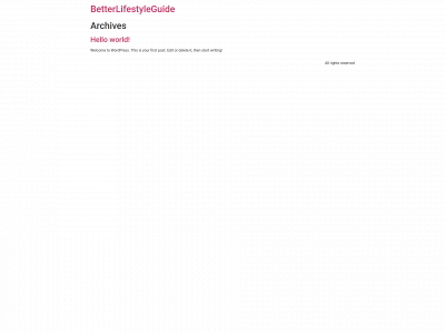 betterlifestyleguide.com snapshot