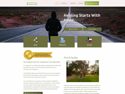 addictionresourceguide.com snapshot
