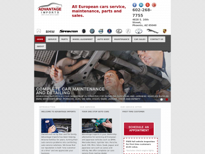 advantageimports.com snapshot