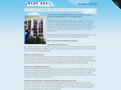 www.blueskycleaningservices.com snapshot