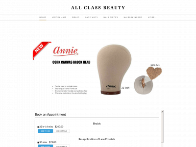www.allclassbeauty.ca snapshot