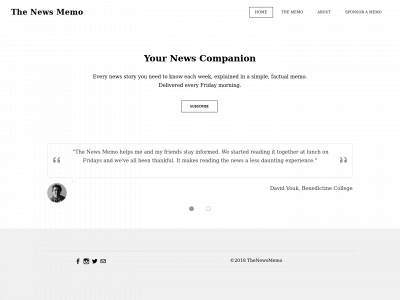www.thenewsmemo.com snapshot