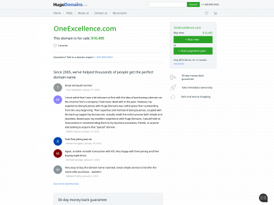 oneexcellence.com snapshot