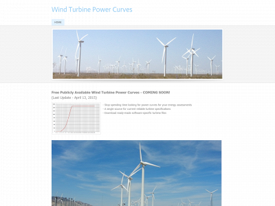 windturbinepowercurves.com snapshot