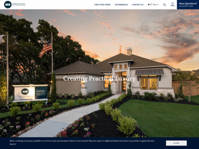 whitestonehomes.com snapshot