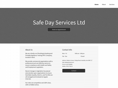 safedayservices.co.uk snapshot