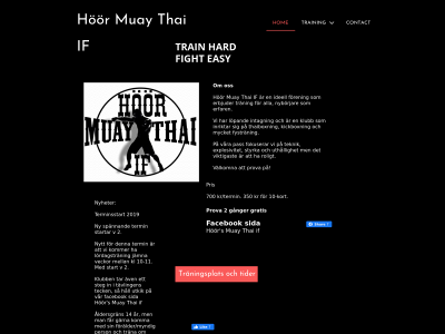 hoormuaythai.se snapshot