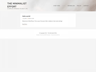 theminimalisteffort.com snapshot