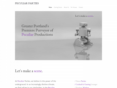 peculiarparties.com snapshot