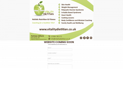 vitalitydietitian.co.uk snapshot