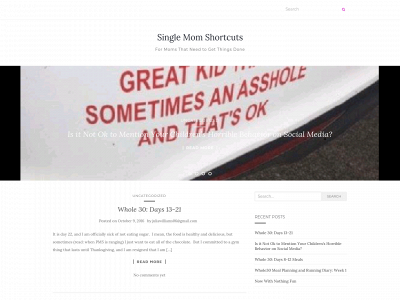 singlemomshortcuts.com snapshot