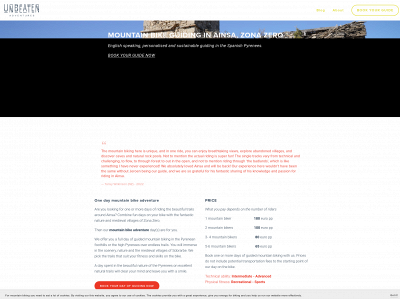 unbeatenadventures.com snapshot