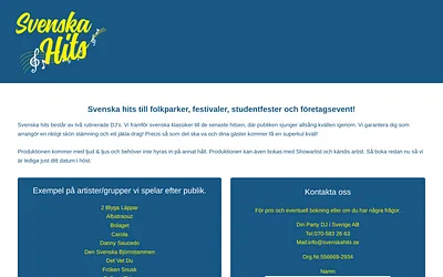 svenskahits.se snapshot