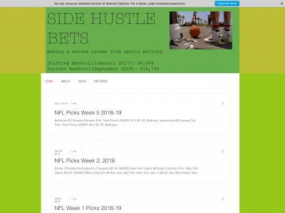 sidehustlebets.com snapshot