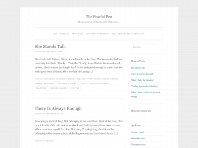 thefearfulpen.com snapshot