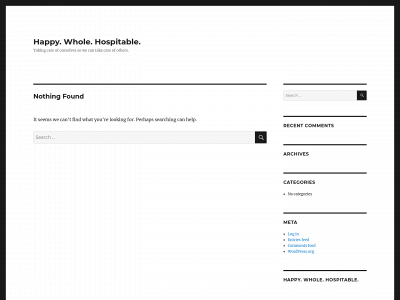 happywholehospitable.com snapshot