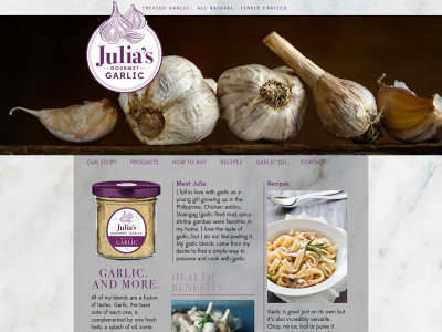 juliasgourmetgarlic.com snapshot