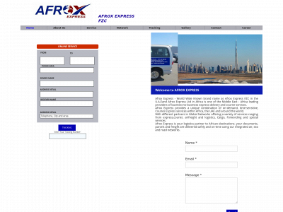 afroxexpress.com snapshot