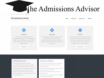 theadmissionsadvisor.com snapshot